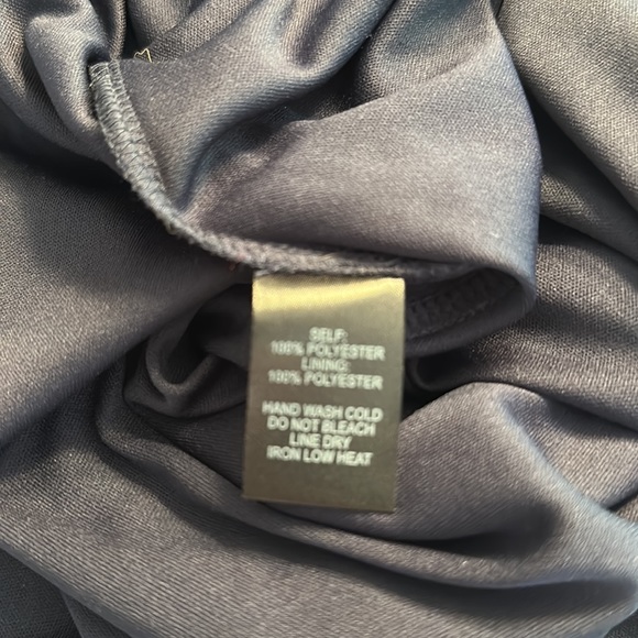 Lulus long navy cream print wrap around dress Size S - Picture 14 of 15